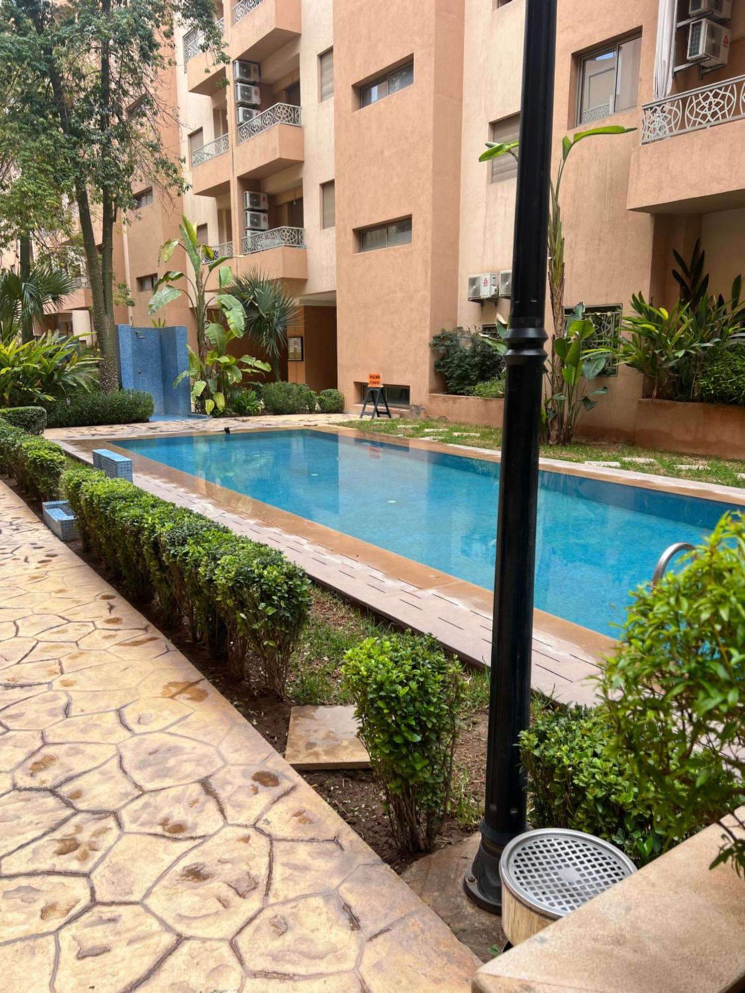 Appartement Safran Avec Piscine Marrakesh Exteriör bild